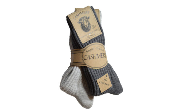 Natural cashmere wool socks - 2 pairs